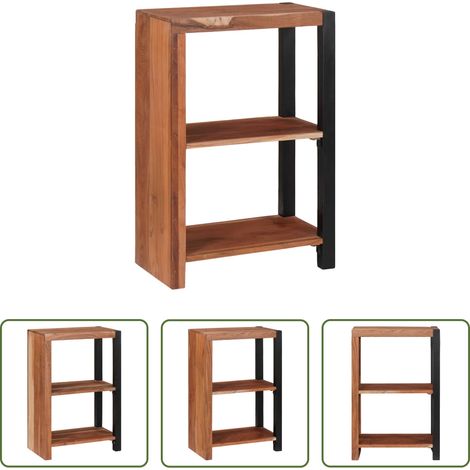 Bibliothèque en bois - Étagère Marron 50 x 30 x 75 cm Bois d'Acacia Massif (1/5)