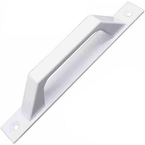 Weißer Aluminium-Rechtsgriff für Schiebe- oder Drehtüren, 198 x 25 x 40 mm, praktisch und komfortabel