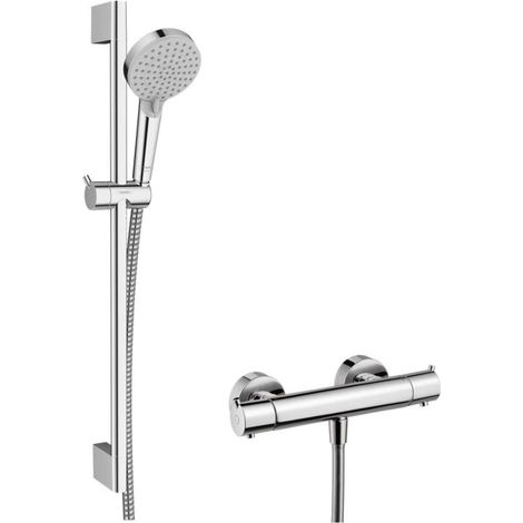 Hansgrohe Vernis Blend - Set doccia termostatico, 2 getti, EcoSmart, cromo 26960000