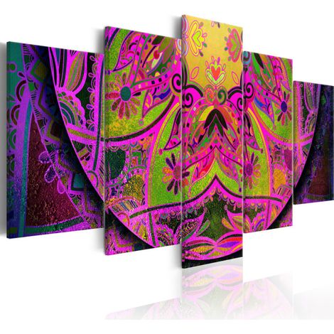 Tableau Imprimé "Mandala : Pink Power" 100 x 200 cm (1/2)