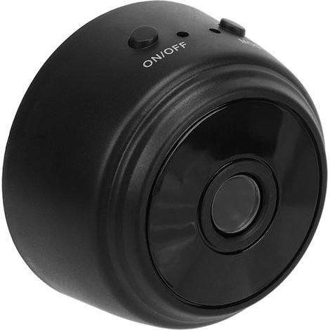 Mini caméra WiFi HD 1080p avec application de contrôle à distance, vision nocturne, caméra espion cachée pour la sécurité de votre domicile (noire). (1/5)