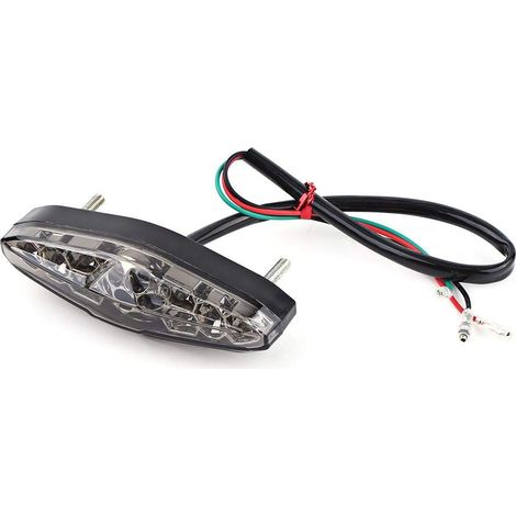 SJLERST 450r 2004 rear brake light,feu arrière derbi senda,12V 15 LED feu arrière de frein de moto, arrêt de frein de moto en cours d'exécution arrière lampe feu arrière universel replacement pour mot (1/4)