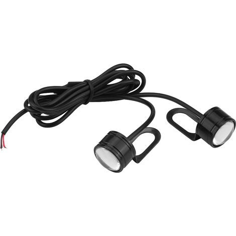 2pcs Rétroviseurs Moto Universels LED Feux de Jour DRL Clignotants Blancs (1/5)
