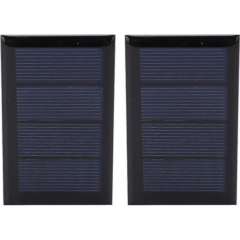 Lot de 2 mini panneaux solaires 2V 210mA en polysilicium (80x50mm) pour projets de bricolage (1/5)