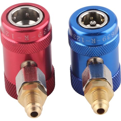 Adaptateur de Remplissage Rapide pour Climatisation Auto, Raccord Haute/Basse Pression pour Fluide HS‑1234YF
