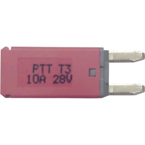 PARTS PTT Circuit Breaker Mini, type 3. Manual Reset, 10A C001-102-0063 Fusibile piatto standard per auto 10 A Rosso 1