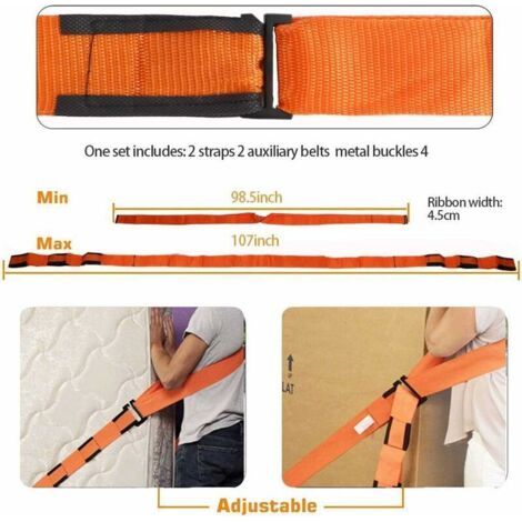 NALOOKAMIC Sangle, Elingue Sangles De Levage Et De Déplacement Conçues Pour Les Objets, Les Objets Lourds Sans Mal De Dos, Les Sangles Et Les Harnais (Système De Levage Et De Déplacement D'épaule À 2 (1/3)