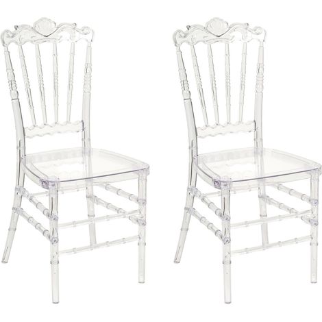 Esszimmerstuhl 2er Set MENDON Transparent