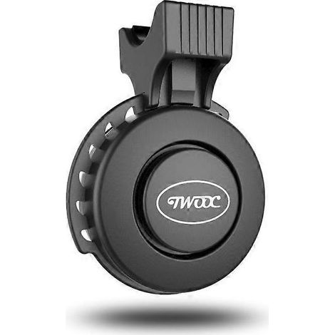 Klaxon de vélo/sonnette de trottinette électrique rechargeable par USB, 100-120 décibels, étanche, 4 modes sonores - Noir obsidien (1/5)