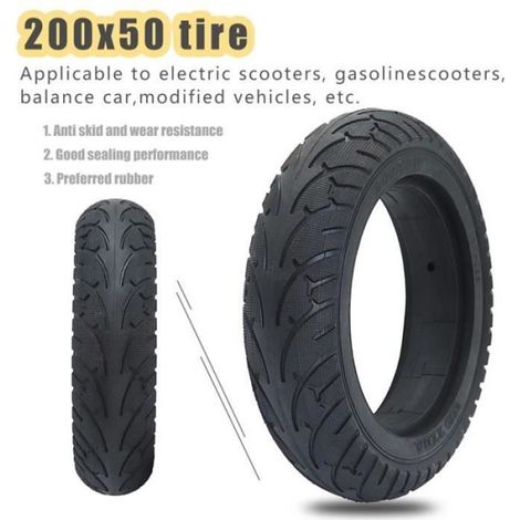 Pneu solide de haute qualité 200x50 8x2T pour Hoverboard électrique 200x50 8x2T, offre spéciale (1/3)