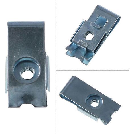 Écrous en U M4, M5 et M6, clips de fixation, kits assortis, pièces de bouchon de voiture en zinc - 180 pièces (1/4)
