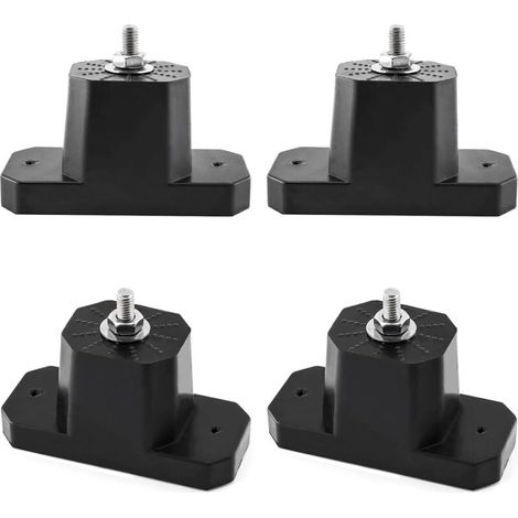 4 Piece Outdoor Air Conditioner Bracket, Anti Vibration Air Conditioner, Vibration Dampers for Air Conditioners, Air Conditioning Bracket for Indoor and Outdoor Air Conditioners (Black) (1/5)