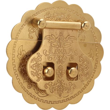 Serrure à loquet en laiton vintage 8cm, antirouille pour meuble en bois et armoire ancienne (1/5)