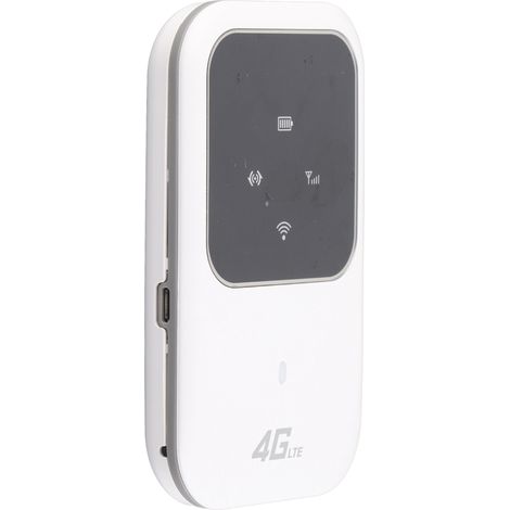 Point d'accès mobile 150 Mbps, mini routeur Wi-Fi portable 4G LTE compatible B1/3/5/8/38/39/40/41 M80 Blanc