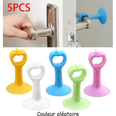 Butée de Porte en Silicone Anti-Collision,Arrêts de Portes,Butée de Poignée de Porte Murale,Bloc Porte,Bloque de porte,Cale Porte (1/4)