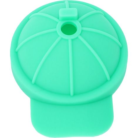 Couvercle de boisson en silicone vert, style casquette de baseball, pour protéger votre tasse à la maison, au bureau ou en voyage. (1/5)