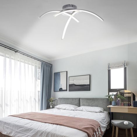 Plafonnier LED 11W blanc chaud AC85-265V chromé pour chambre et balcon (1/5)