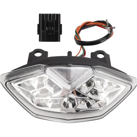 Moto Feu Arrière LED Ajustement Parfait Moto Frein Lampe Remplacement pour Z1000 2010-2013 pour Modification (Transparent). (1/5)