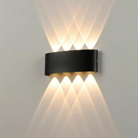 Applique Murale Led Interieur 8W Aluminium Blanc Chaud Pour Salon Couloir Escalier Chambre (1/5)