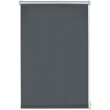 GARDINIA EASYFIX Tenda a rullo termica, Fissaggio a incastro o con adesivo, Altamente riflettente, Risparmio energetico, Opaco, Incl. materiale di montaggio, Grigio scuro, 100 x 150 cm (LxH) (1/4)