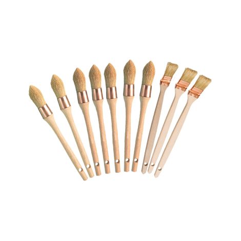 Strumento per pittore loutil-parfait set 10 pennelli piatti e rechampir