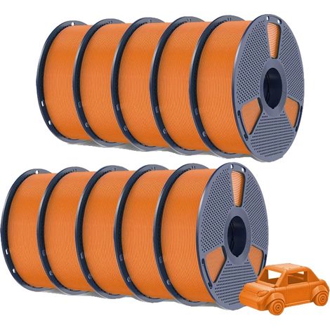 Filamento para impresora 3D, alta resistencia, dureza, PETG-Naranja, 10 rollos (1/2)