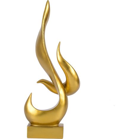 Sculpture Flamme - Décor Maison en Résine Transparente - Pour Salon Entrée Meuble TV - 1 Pièce