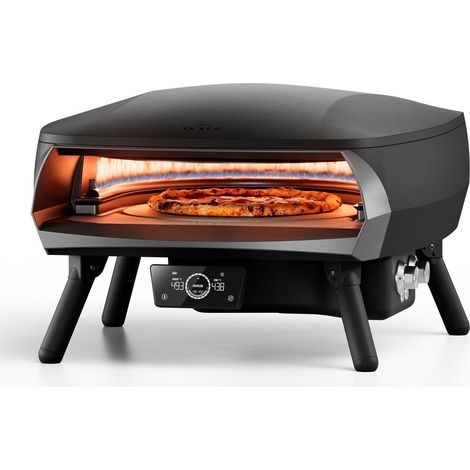 Witt Etna Rotante 16"" Control Gas Pizzaofen rotierend 2 Brenner 9,2 kW Matt Schwarz 100000376