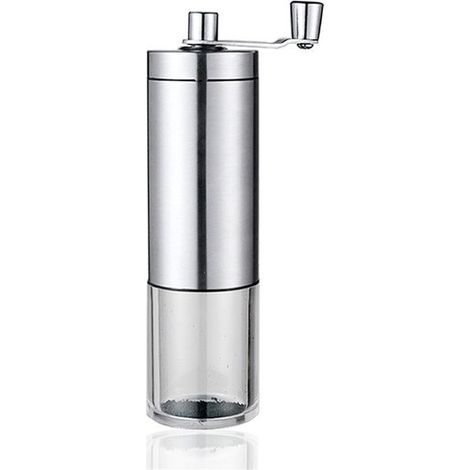 Moulin à café manuel – Compact et portable – Degré de mouture réglable – Moulin en acier inoxydable pour grains de café et épices (1/5)