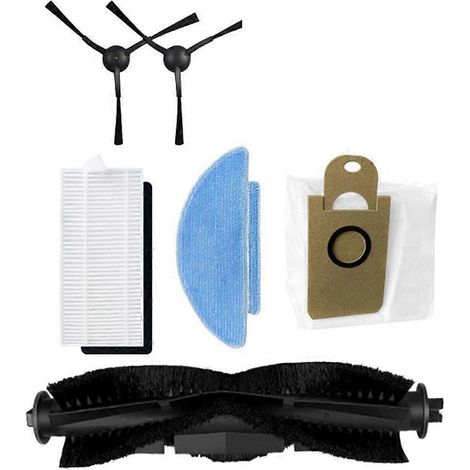 Pièces détachées pour aspirateurs Medion X20 SW+ / MD 11415 et Medion X21 SW+ / MD 11500 : rouleau principal, brosse latérale, filtre HEPA et chiffon de nettoyage. (1/5)