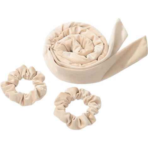 Bandeau à bigoudis sans chaleur pour femmes, ruban pour boucles sans chaleur avec chouchous, bigoudis à nœud papillon pour des boucles parfaites pour la nuit (1/5)
