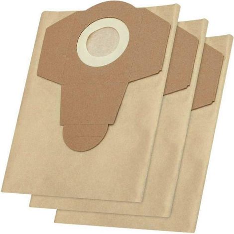 Sacs à poussière compatibles avec les aspirateurs Einhell TC-VC 1812S 18121S 1815, TE-VC 1810, BT-VC 1250S et les aspirateurs eau et poussière de 20 L. (1/5)