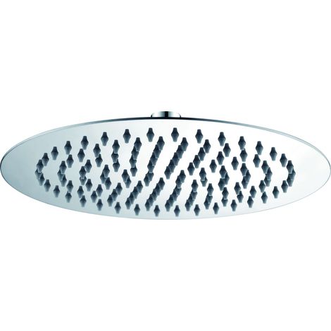 IMEX Duschkopf rund Ø25 cm Edelstahl S304 und Messing verchromt 12-Gewinde Imex-RDN002 (1/2)