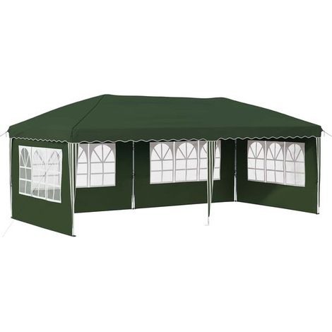 Tente de réception portable 575 x 289 x 245 cm, verte (1/5)