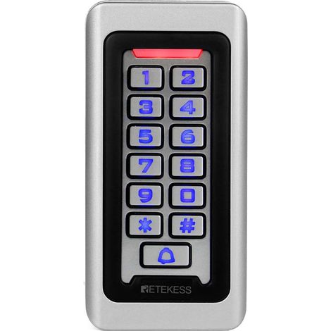 1 Clavier à Code IP68 Métal RFID 125KHz Étanche 2000 Utilisateurs Wiegand pour Garage Maison