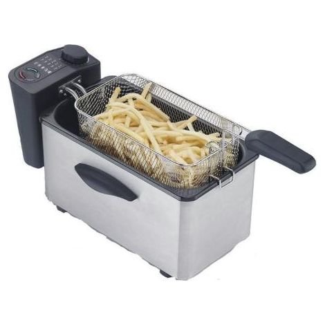 COMELEC freidora inoxidable 4 litros 2000w 4075 , Freidora inoxidable 2000W 4 litrosFabricada en acero inoxidable de alta calidadPotencia de 2000WResistencia sumergida