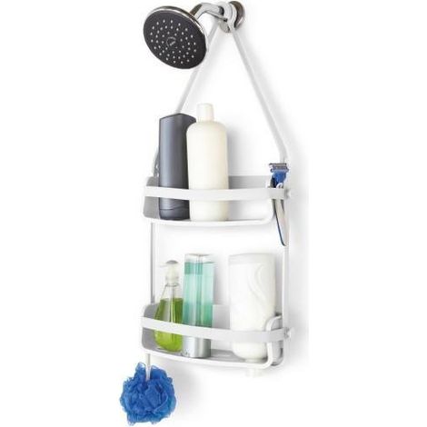 Organizador de estante de ducha blanco flexible (1/5)