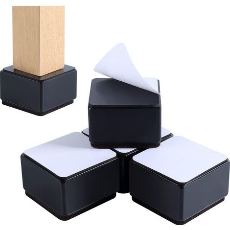 Bed Risers Furniture Risers Add 2 Inch Height, Strong Steel Support 10000 Pounds, Table Riser, Chair or Sofa Riser, Set of 4 Furniture Riser（6X6X5cm） (1/5)