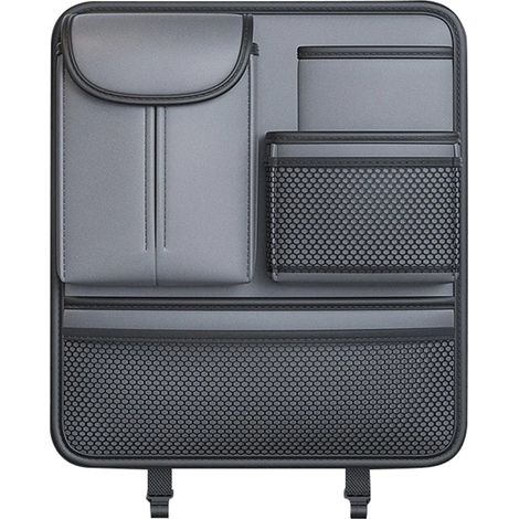 Auto-Organizer für die Rücksitzbank, Leder, Grau (1/5)