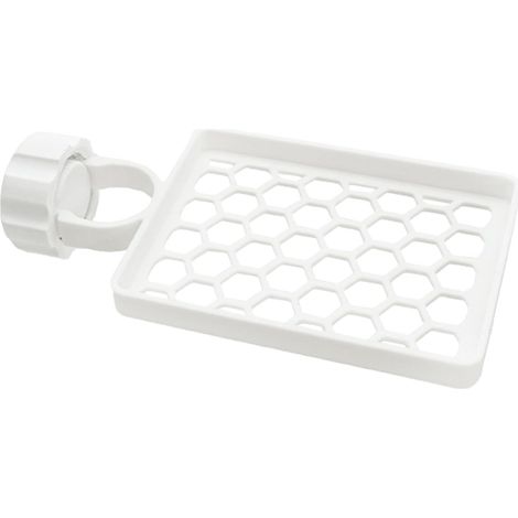 Faucet Holder, Sink Sponge Holder Tray, Draining Organizer Kitchen, Bathroom, RV, Farmhouse Style, Compact Design, Excellent for Workstations, Travel, College, and Garage Use (1/5)