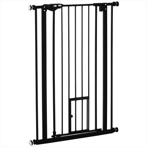 Chatière Barrière de sécurité animale 104 cm avec porte chat (1/5)