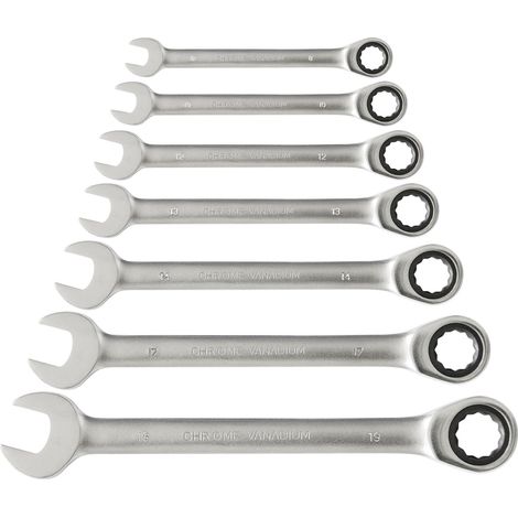 Chiavi a cricchetto EXTOL PREMIUM, set da 7, 8-19 mm (1/3)