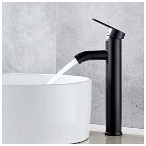 Robinet de salle de bain robinet de lavabo noir robinet de haute qualité robinet de salle de bain résistant à l'usure adapté au diamètre intérieur 32mm-42mm (1/3)