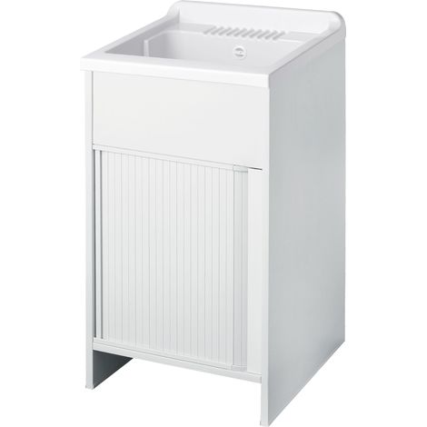 Lavatoio in PVC in KIT a serrandina 45X50 per Interni/Esterni BIANCO (1/6)