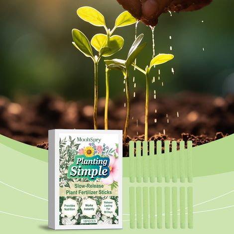 Bâtonnets d'engrais pour plantes d'intérieur, plantes à fleurs, plantes en pot et culture – Engrais à libération lente – 18 unités (1/5)