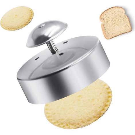 Sandwich Cutter And Sealer For Kids, Stainless Steel Round Sandwich Cutter, Sandwich Sealer And Decruster, Sandwich Maker, Sandwich Cutter For Making (1/5)