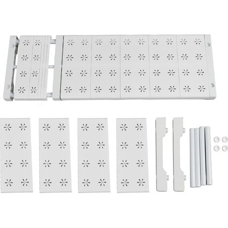 Étagère extensible pour placard, ajustable, gain de place, sans perçage, tension, 24cm largeur, 22cm hauteur, longueur 87-108cm/34.3-42.5po, rangement armoire (1/5)