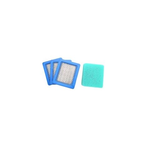 Juego de 3 filtros de aire 491588s con prefiltro para motores Briggs & Stratton-Crezuo