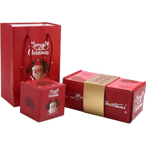 Boîte surprise d'argent Joyeux Noël Boîte surprise enveloppe rebondissante pliable unique Boîte cadeau explosion d'argent rouge (1/5)