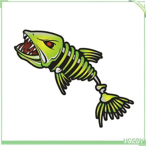 Fafeicy Autocollant de pêche Autocollants de bouche de dents de poisson, 2 pièces, autocollants de poisson jouets jeu Couleur3 (1/5)
